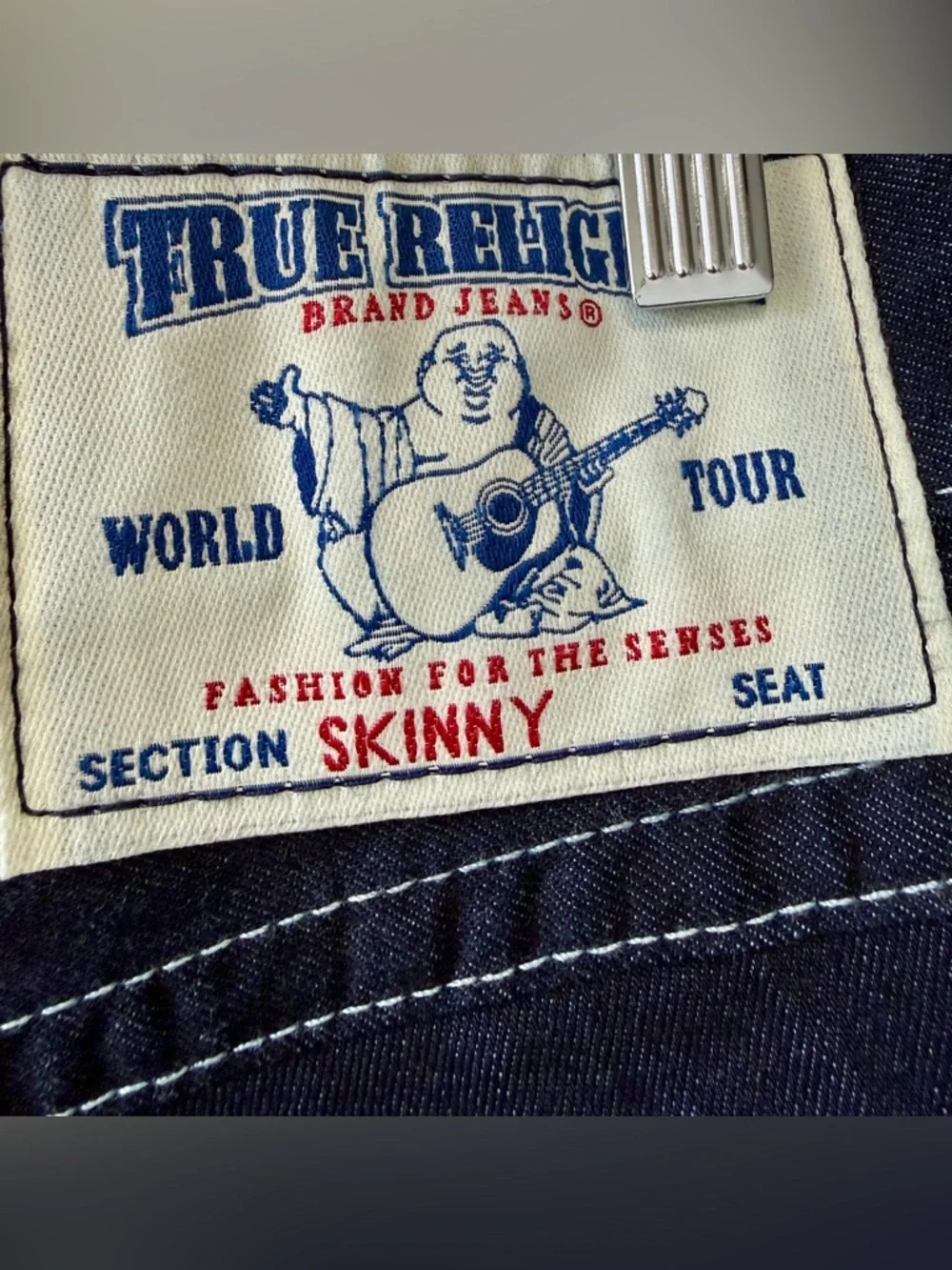 True Religion Skinny Dark Wash Jeans Size 32 Made in USA
